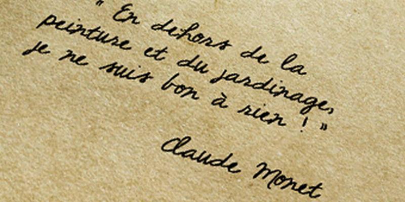 Claude Monet dans son jardin de Giverny, peignant les célèbres Nymphéas